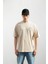 Ablk Baskılı Oversize T-Shirt Bej 4