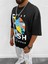 Fresh Baskılı Oversize T-Shirt Siyah 2