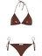Lame Acı Kahve Üçgen Bikini Takım 1