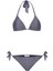 Zigzag Desenli Antrasit Bağlamalı Bikini Takım 1