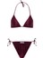 Bordo Parlak Üçgen Bikini Takım 1