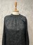 25Y5307 Bluz Saten Yaprak Desenli Kol Lastikli - Vishne - 25Y5307 - Siyah - 1 2