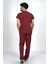 Bordo Premium Flex Likralı Scrubs Doktor Hemşire Üniforma Takım 4