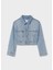 Yazlık Kız Çocuk Denim Ceket - Mavi 2