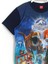 Dinazorlu Lego Jurassic World Oyun 3D Baskılı Kısa Kollu Yazlık Erkek Çocuk Tişört Lacivert 001-0002049 3