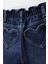 Kız Çocuk Kalp Cepli Denim Kot Pantolon Lacivert 3