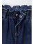 Kız Çocuk Kalp Cepli Denim Kot Pantolon Lacivert 4