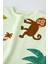 Erkek Çocuk Pamuklu Açık Yeşil Safari Temalı Hayvan Baskılı Yazlık T-Shirt ve Şort Takım 3