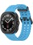 Samsung Galaxy Watch Ultra 47MM KRD-118 Tırtıklı Tasarım Silikon Kordon-Mavi 1