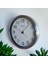 Fosforlu 3D Kabartma Rakam Metal Çerçeveli Duvar Saati Çap 30 cm 1