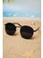 Summer Unisex Siyah Yuvarlak Oval Camlı Güneş Gözlüğü Risusone1 1