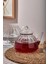 Şeffaf cam çaydanlık ve demlik seti, 1500ml suluk, 600ml demlik, dayanıklı ve şık 5