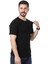 Slim Fit Bisiklet Yaka Siyah Basic Düz Kısa Kollu Tişört 3