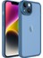 Apple iPhone 14 Kılıf Kamera Korumalı Transparan Uzrm Post Kapak-Mavi 1