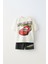 Erkek Çocuk Pamuklu Krem Lightning Mcqueen Baskılı T-Shirt ve Siyah Şort Takım 1