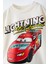 Erkek Çocuk Pamuklu Krem Lightning Mcqueen Baskılı T-Shirt ve Siyah Şort Takım 2