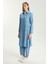 Desenli Uzun Denim Tunik 1556 3