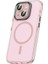 Apple iPhone 15 Kılıf Airbagli Magsafe Wireless Şarj Özellikli Lens Koruyuculu Tuva Klaptika Kapak-Pembe 1