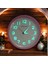 Fosforlu 3D Kabartma Rakam Kız Çocuk Odası Mini Küçük Duvar Saati Çap 22 cm Pembe 2