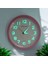 Fosforlu 3D Kabartma Rakam Kız Çocuk Odası Mini Küçük Duvar Saati Çap 22 cm Pembe 4