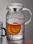İçecekler için dayanıklı borosilikat cam sürahi, 1,5 L, çelik kapak, vakumlu, ocakta kullanılır 3