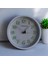Fosforlu 3D Kabartma Rakam Mini Küçük Saat Duvar Saati Çap 22 cm Beyaz 5