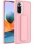 Xiaomi Redmi Note 10 Pro Kılıf Tuva Qstand Kapak-Pembe 1