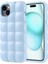 Apple iPhone 15 Plus Kılıf Parlak Esnek Silikon Tuva Dom Dom Kapak-Mavi 1