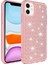 Apple iPhone 11 Kılıf Airbagli Parlak Tasarımlı Uzrm Snow Kapak-Pembe 1