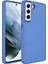 Samsung Galaxy S21 Fe Kılıf Metal Çerçeve ve Buton Tasarımlı Silikon Uzrm Luna Kapak-Lavendery Gray 1