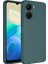 Vivo Y16 Kılıf Uzrm Mara Laaakan Kapak-Koyu Yeşil 1