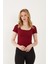 Kadın 3'lü Adet Kısa Kollu Fitilli U Yaka Pamuklu Örme Kaşkorse T-Shirt Bluz Body 4