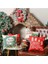 Yılbaşı Desenli 4'lü Yastık Kırlent Kılıfı Noel (Merry Christmas) 4