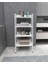 Çok Amaçlı Mutfak ve Banyo Rafı Organizer Metal Iskeletli 4 Raflı Banyo Dolabı Mini Kitaplık 4