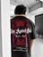Oversize Bisiklet Yaka Arkası Desen Baskılı T-Shirt Kırmızı 2