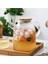 Ateşe Dayanıklı Borosilikat Cam Bambu Kapaklı Bitki Çayı Demliği & Sürahi 1800 ml 3