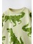 Erkek Çocuk Pamuklu Açık Yeşil Dinozor Desenli Yazlık Şortlu T-Shirt Takım 4
