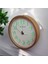 Fosforlu 3D Kabartma Rakam Mini Küçük Saat Duvar Saati Çap 22 cm Gold 3