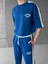 Erkek Yazlık Oversize 'champion Boys' Baskılı T-Shirt Mavi 1