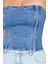 Straplez Yaka Denim Bluz 10