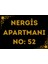 35 x 25 cm Apartman Tabelası Levha 3 mm Dekota ( Forex ) Üzerine Folyo Baskı 1