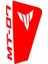 Yamaha MT07 2014 - 2017 Uyumlu Kırmızı Siperlik Sticker Set 1