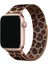 Apple Watch 7 8 9 41MM 10 42MM Leopar Desenli Kordon Milano Loop Metal Kordon 2