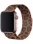 Apple Watch 7 8 9 41MM 10 42MM Leopar Desenli Kordon Milano Loop Metal Kordon 4