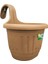Kendinden Askılı Balkon Küpeşte Saksısı Plastik Kelepçeli Sağlam 2,8 Litre 21 cm Boy Askılı Tombik Saksı 1
