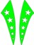 Cg F.yeşil Yıldızlı Çamurluk Yan Sticker 1