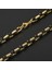 Çelik Bileklik Kral Zincir Model 0.5 mm 22 cm Bizans Bağlantı Altın Sarısı (Gold) Siyah (Black) 3