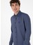 Slim Fit Gömlek Yaka Lacivert Erkek Gömlek Lake 3