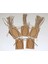 Kraft Etiketi / Jüt (Hasır) Ipli Yaprak Baskılı 30 Adet Etiket (4x6 Cm) 3
