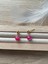 8 mm Pembe Akik Taşı Altın Kaplama Top Küpe 1